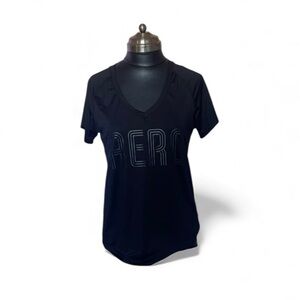 None name brand Women's Black V-Neck Top sports top